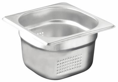 Özti - Stainless Steel GN Pan rm.  1/6 - 176x162x65 mm perforált