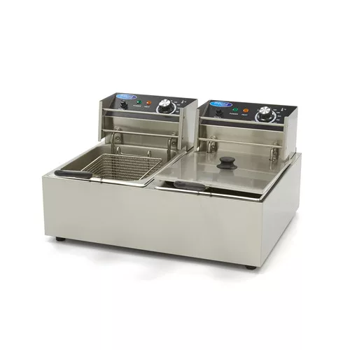 Maxima - Elektromos olajsütő, fritőz 2 x 6 liter, leeresztő csap nélkül