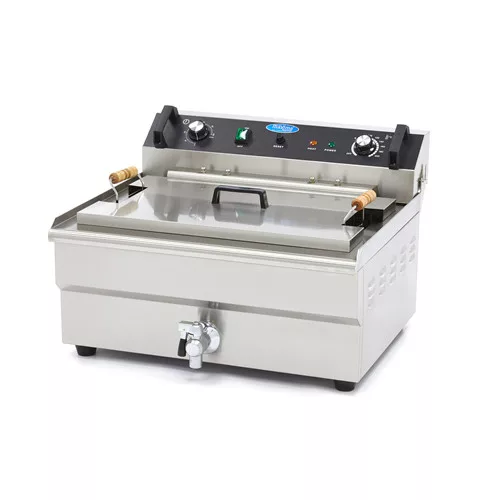 Maxima - Elektromos olajsütő, fritőz 30 liter, leeresztő csappal