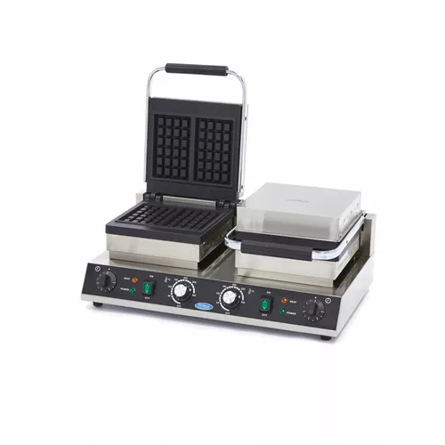 Maxima - Gofrisütő dupla téglalap, 630x380x270 mm - 3kW