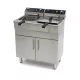 Maxima - Elektromos olajsütő, fritőz, állvánnyal, leeresztő csappal 2 x 16 liter 2 x 5 kW