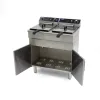 Maxima - Elektromos olajsütő, fritőz, állvánnyal, leeresztő csappal 2x16 liter, 2 x 5 kW