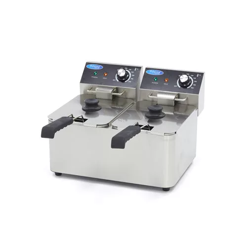 Maxima - Elektromos olajsütő, fritőz, 2 x 4 liter 5kW