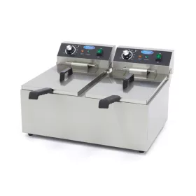 Maxima - Elektromos olajsütő, fritőz, 2 x 11 liter 6kW