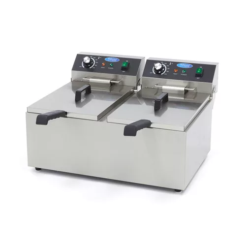 Maxima - Elektromos olajsütő, fritőz, 2 x 11 liter 6kW
