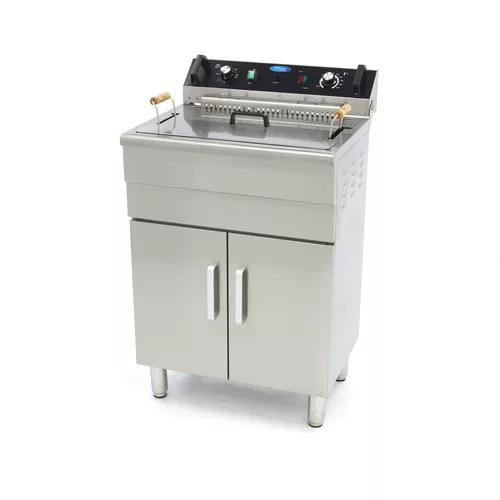 Maxima - Elektromos olajsütő, fritőz, leeresztő csappal, szabadonálló, 30 liter 4,8kW