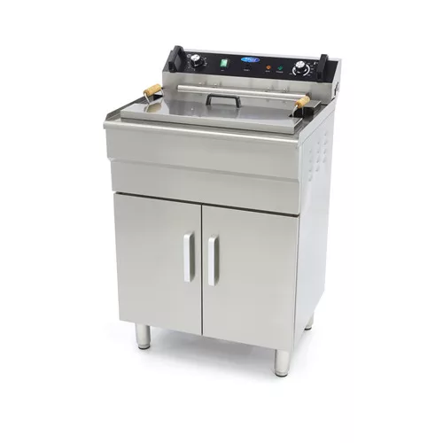 Maxima - Elektromos olajsütő, fritőz, leeresztő csappal, szabadonálló, 35 liter 6kW