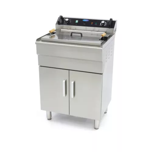 Maxima - Elektromos olajsütő, fritőz, leeresztő csappal, szabadonálló, 35 liter, 6kW