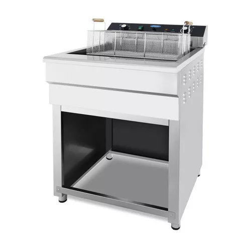 Maxima - Elektromos olajsütő, fritőz, leeresztő csappal, szabadonálló, 45 liter 7,5kW