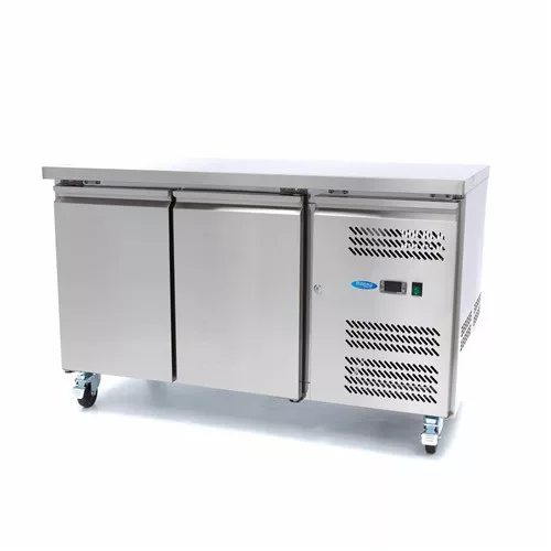 Maxima - Mélyhűtött munkaasztal kerékkel 2 ajtós, 136cm
