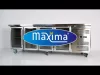 Maxima - Hűtött munkaasztal, 4 üvegajtós, kerékkel, 553 literes