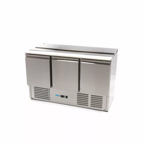 Maxima - Salátahűtő 3 ajtós, vágódeszkával, 257liter