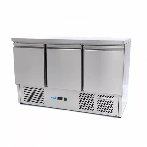 Maxima - Ipari hűtőszekrény pulttal 3 ajtós 137cm