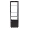 Maxima - Pastry Refrigerator álló, négy oldalról üvegezett 235 l. fekete