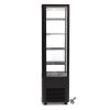 Maxima - Pastry Refrigerator álló, négy oldalról üvegezett 235 l. fekete