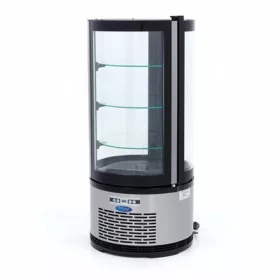   Maxima - Bemutató hűtővitrin, kerek, asztali 100 l. fekete