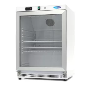   Maxima - Ipari hűtőszekrény üvegajtós, 200 literes, fehér