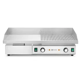   Hendi - rostlap elektromos sima bordázott, sütőfelület 717x383 mm 4,4 kW
