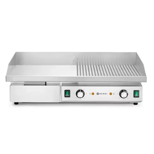 Hendi - rostlap elektromos sima bordázott, sütőfelület 717x383 mm 4,4 kW
