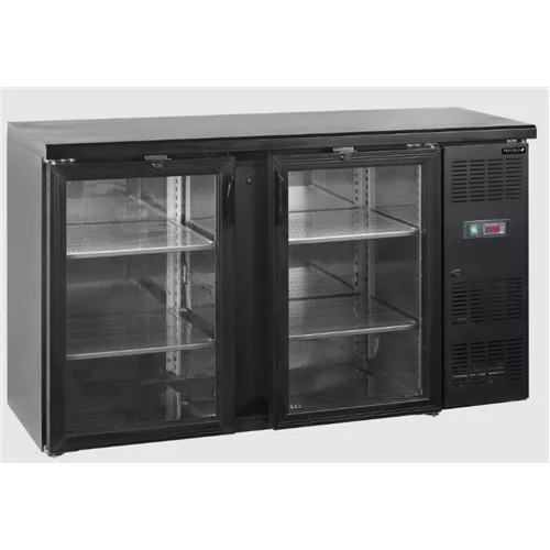 Tefcold - Bárhűtő 2 üvegajtós 277 literes, FEKETE, CBC210G