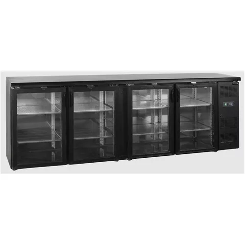 Tefcold - Bárhűtő 4 üvegajtós 605 literes, FEKETE, CBC410G