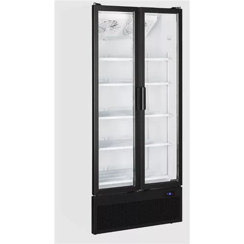 Tefcold - Üvegajtós hűtő 2 ajtós, 535 literes, fehér-fekete ajtó, FS890H
