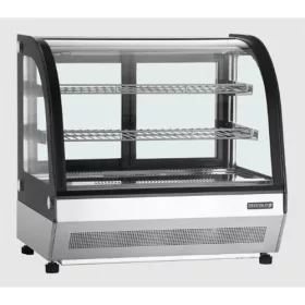   Tefcold - Bemutató hűtővitrin asztali hajlított üvegű 100 literes, LCT750C/BLACK