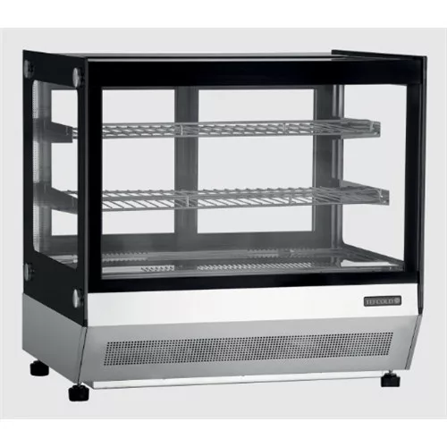 Tefcold - Bemutató hűtővitrin asztali egyenes üvegű 100 literes, LCT750F/BLACK