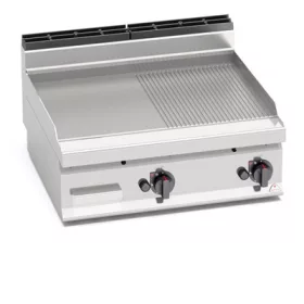   Berto's - rostlap gázüzemű sima és bordázott 795x500 mm 2x6,9 kW - G7FM8B-2