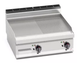   Berto's - rostlap elektromos sima és bordázott 795x500 mm 2x4,8 kW - E7FM8BP-2