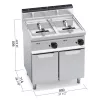 Berto's - olajsütő elektromos 2x18 Liter E7F18-8M