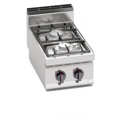 Berto's - Professional gas stove 2 égős 400x714x290 mm 9,5 kW - G7F2BPW