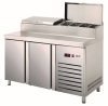 Asber - Pizza counter felhajtható fedelű Topping Coolervel 2 ajtós ETPZ-135 HC