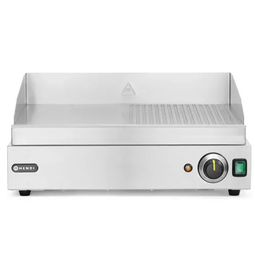 Hendi - rostlap elektromos sima+bordázott, sütőfelület 518x330 mm 2,4 kW