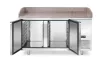 Hendi - Pizzapult, 2 ajtós, jobboldali aggregáttal, gránit lappal, 250 liter, 1510x800x(h)875mm, Arktic