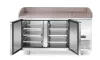 Hendi - Pizzapult, 2 ajtós, jobboldali aggregáttal, gránit lappal, 250 liter, 1510x800x(h)875mm, Arktic