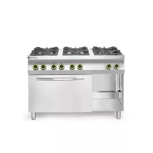 Hendi - Gáztűzhely  6 égőfejes konvekciós sütővel Kitchen Line