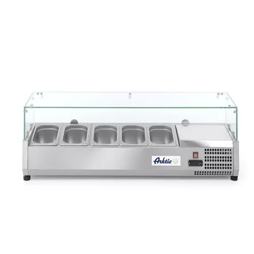 Hendi - Feltéthűtő - VRX1200-330, Arktic, 5x GN 1/4, 230V/180W, 1205x335x(H)460mm