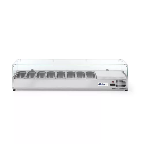Hendi - Feltéthűtő - VRX1800-300, Arktic, 8x GN 1/4, 230V/180W, 1805x335x(H)460mm