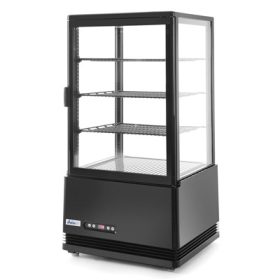   Hendi - Hűtött bemutatóvitrin asztali  68L, Arktic, Fekete, 230V/170W, 444x397x(H)875mm