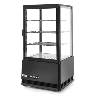 Hendi - Hűtött bemutatóvitrin asztali  68L, Arktic, Fekete, 230V/170W, 444x397x(H)875mm
