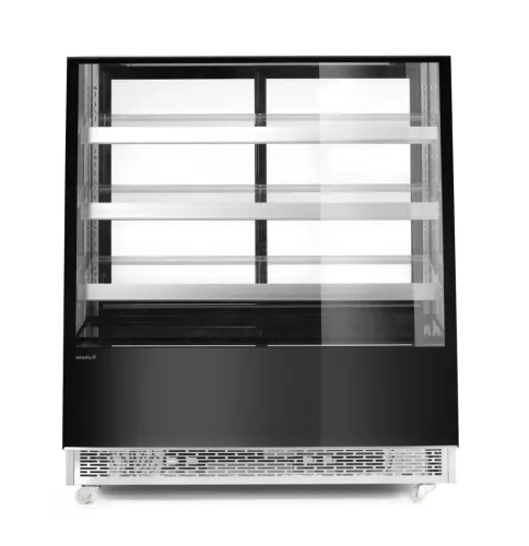 Hendi - Hűtött bemutatóvitrin, 3 döntött polccal, Arktic, 650L, Fekete, 230V/490W, 1200x833x(H)1460mm