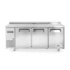 Hendi - Hűtött munkaasztal 3 ajtós, oldal aggregáttal Kitchen Line 390L, Arktic,  230V/270W