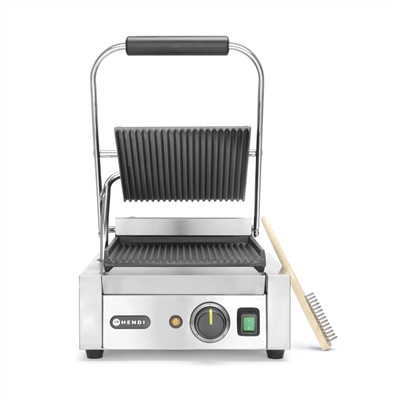 Hendi - kontakt grill alul felül bordázott 31 cm széles 263501