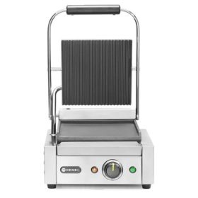   Hendi - kontakt grill alul sima felül bordázott sütőfelület 220x232 mm, 1,8 kW