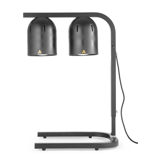 Hendi - Infralámpás melegentartó lámpa,  2 lámpás, fekete