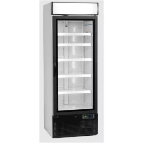   Tefcold - Üvegajtós hűtő 1 ajtós, 412 literes, fehér fekete ajtóval, NC2500G