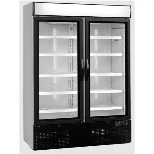 Tefcold - Üvegajtós hűtő 2 ajtós, 1079 literes, fehér fekete ajtóval, NC5000G