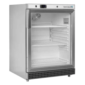   Tefcold - Üvegajtós hűtő 1 ajtós, 119 literes, rozsdamentes, fehér belső borítás, UR200SG