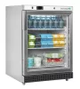 Tefcold - Üvegajtós hűtő 1 ajtós, 119 literes, rozsdamentes, fehér belső borítás, UR200SG